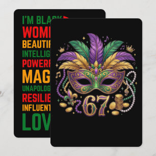 Cartão De Festividades 67 Six Seven Mardi-Gras História Negra 2026