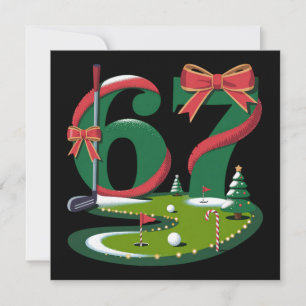 Cartão De Festividades 6 7 Seis Sete Golfe Geração Z Alpha Meme Natal Gol