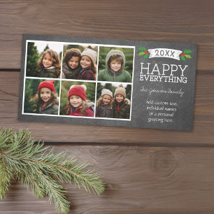 Cartão De Festividades 6 Colagem de Fotos - Quadro de Natal