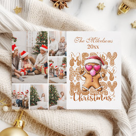 Cartão De Festividades 6 Foto Bonito Pão de Mel Natal 