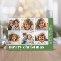 6 Foto Offset - Feliz Natal em Negrito - Verde