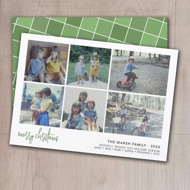 Cartão De Festividades 6 Fotografia Script Feliz Natal - Azulejo de Borda (Criador carregado)