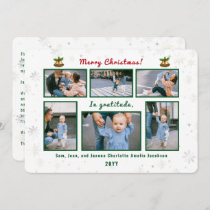 Cartão De Festividades 6 Fotos - Letra de Colagem Cute Elegante Personali