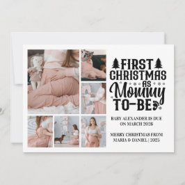 Cartão De Festividades 6 Photo Mommy to be Christmas Pregnancy