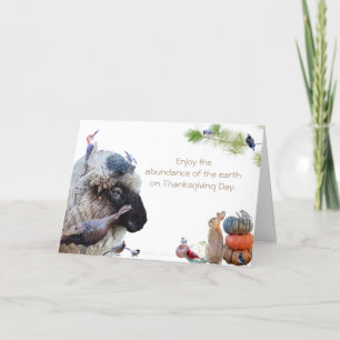 Cartão De Festividades #7 Aproveite a abundância da terra:HappyThanksprop