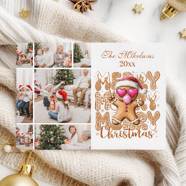 Cartão De Festividades 7 Foto Fofo Biscoito de Natal 