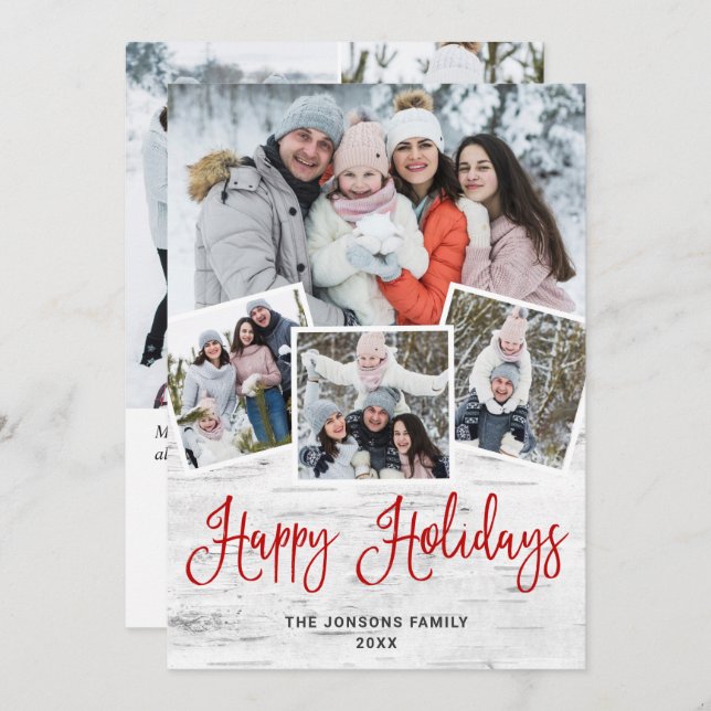 Cartão De Festividades 7 FOTO Natal - Latido Russo de Nascimento (Frente/Verso)