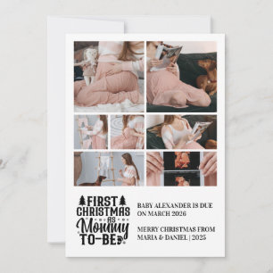 Cartão De Festividades 7 Mamãe fotográfica para estar grávida de Natal