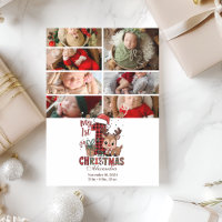 7 Reindeer de Xadrez Fotográfica Primeiro Natal