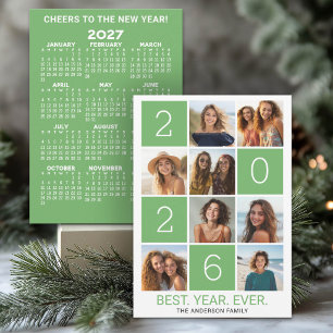 Cartão De Festividades 8 Bloco de Cores de Fotos Melhor Ano de Todos HNY