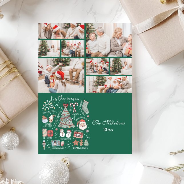 Cartão De Festividades 8 Foto: A Época Retro Natal Verde (Criador carregado)