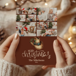 Cartão De Festividades 8 Foto do Natal do Cowboy Ocidental