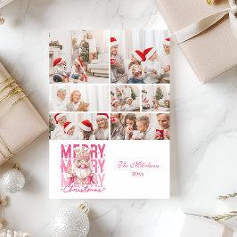 Cartão De Festividades 8 Photo Vintage Pink Nutcracker Christmas