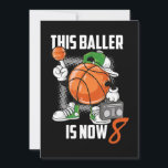 Cartão De Festividades 8th Birthday Basketball Player Funny 8 Years Old<br><div class="desc">8th Birthday Basketball Player Funny 8 Years Old</div>