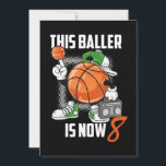Cartão De Festividades 8th Birthday Basketball Player Funny 8 Years Old<br><div class="desc">8th Birthday Basketball Player Funny 8 Years Old</div>