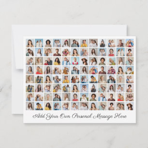 Cartão De Festividades 96 Colagem de Fotos Adicionar Sua Própria Saudação