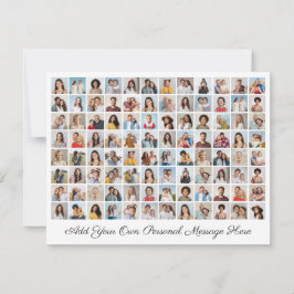 Cartão De Festividades 96 Colagem de Fotos Adicione Seu Próprio Agradecim