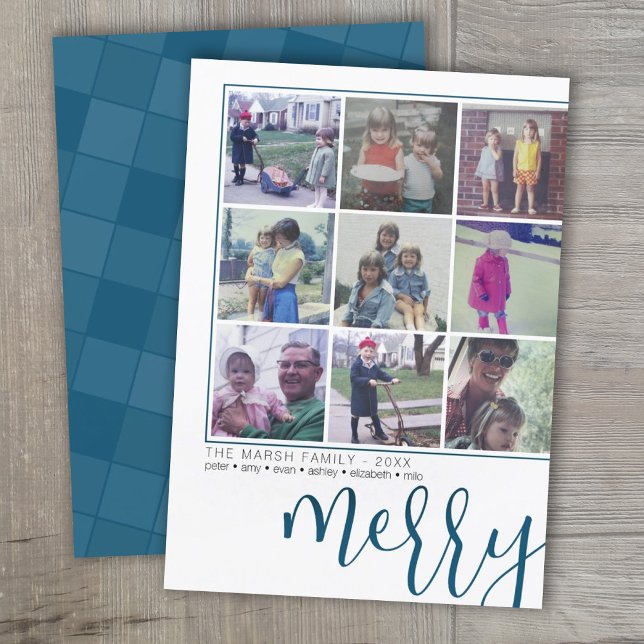 Cartão De Festividades 9 Deslocamento de Fotos - Feliz de Script Negrito  (Criador carregado)