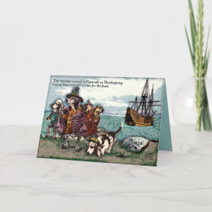 Cartão De Festividades A Basset Thanksgving