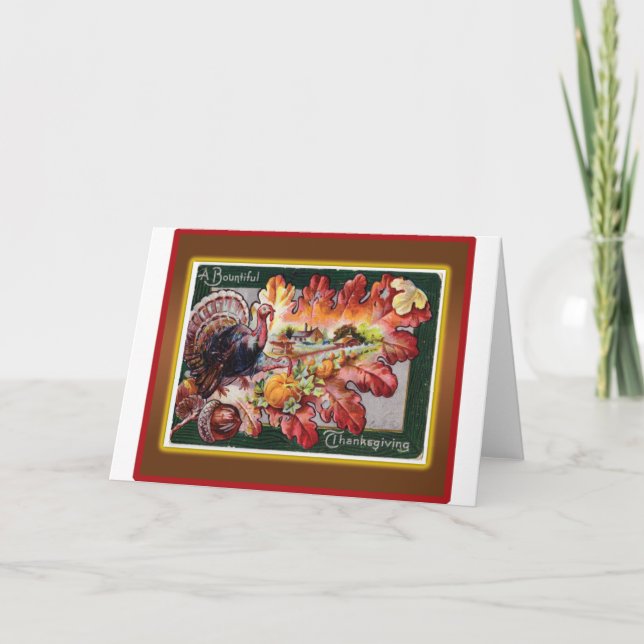 Cartão De Festividades A Bountiful Thanksgiving (Frente)