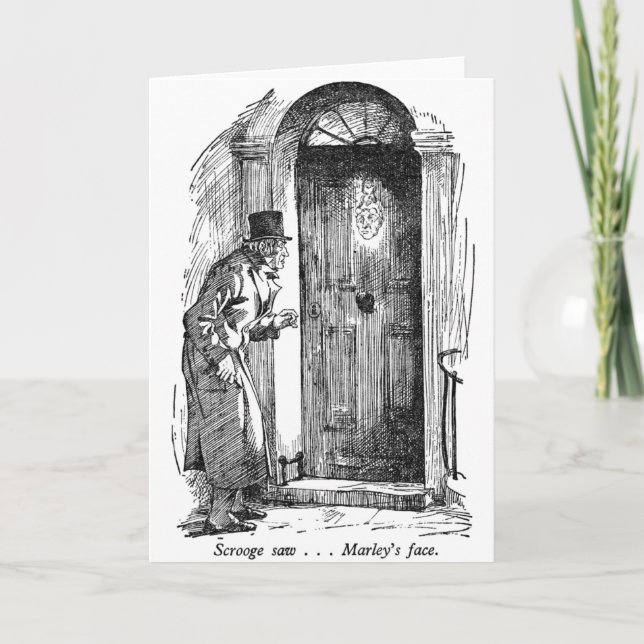 Cartão De Festividades A cara de Marley (com texto) (Frente)