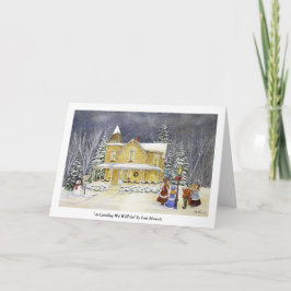 Cartão De Festividades A-Caroling nós iremos