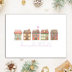 Cartão De Festividades A Casa do Realtor Personalizado é onde está o cora