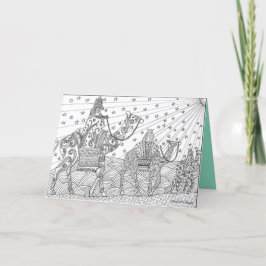 Cartão De Festividades A Christmas card to colour for your friends.