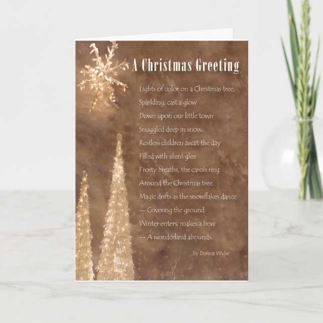 Cartão De Festividades A Christmas Greeting (Frente)