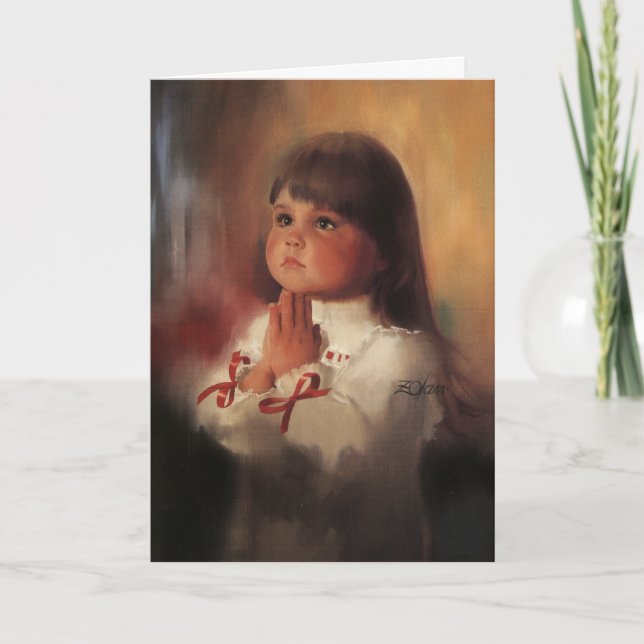 Cartão De Festividades A Christmas Prayer (Frente)