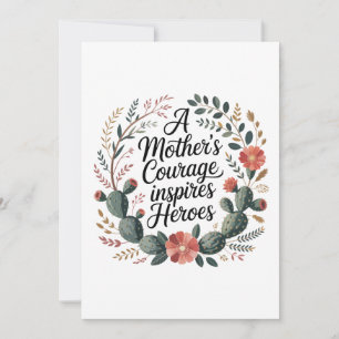 Cartão De Festividades A Coragem de uma Mãe Inspira Heróis