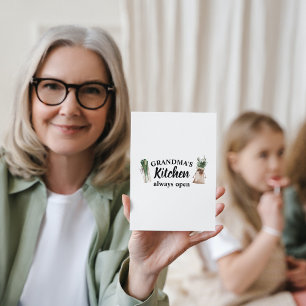 Cartão De Festividades A cozinha da vovó moderna é sempre o melhor presen