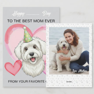 Cartão De Festividades A cute Puli on a special occasion for Mom
