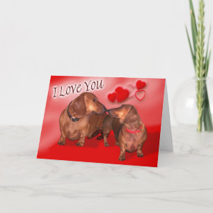 Cartão De Festividades A dachsund Valentines Day