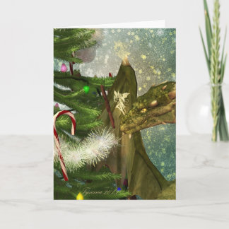 Cartão De Festividades A Dragon and Fairies Christmas
