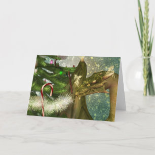 Cartão De Festividades A Dragon and Fairies Christmas
