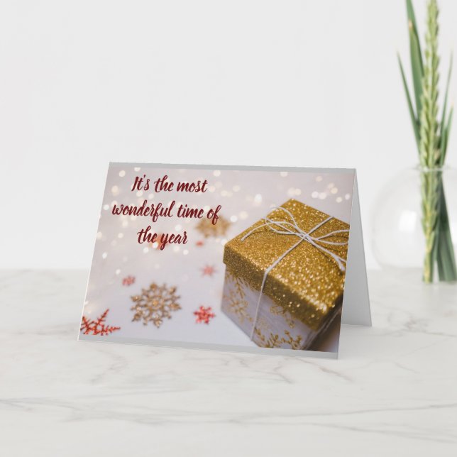 Cartão De Festividades *A época mais maravilhosa do ano* (Frente)