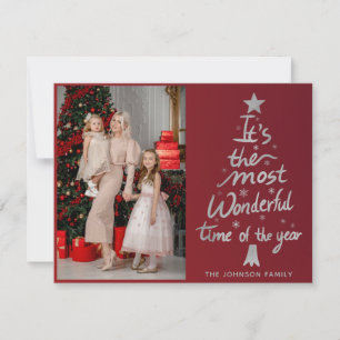 Cartão De Festividades A época mais maravilhosa do ano Foto Elegante