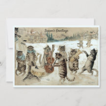 "A Era Vitoriana Caroling Cats" de Louis Wain