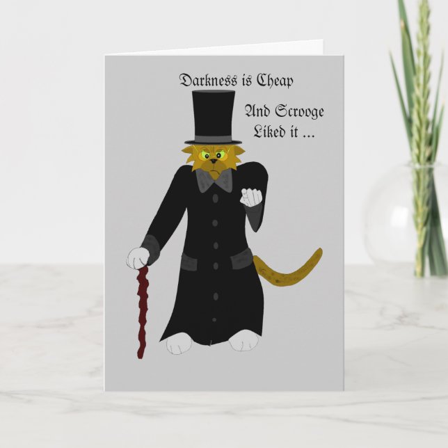 Cartão De Festividades A escuridão é barata, ... (Frente)