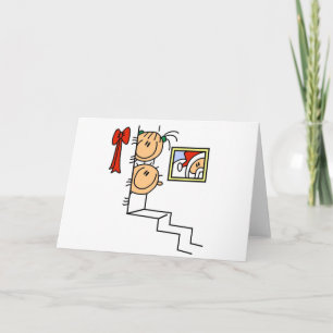 Cartão De Festividades À espera de T-shirts e presentes de Papais noeis