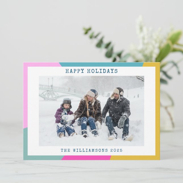 Cartão De Festividades A explosão solar geométrica brilhante forma uma fo (Em pé/Frente)