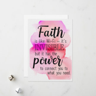 Cartão De Festividades A fé é como Wi-Fi