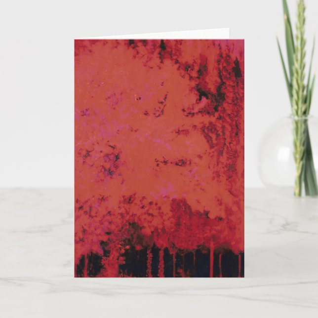 Cartão De Festividades A Floresta Vermelha #3 (Frente)