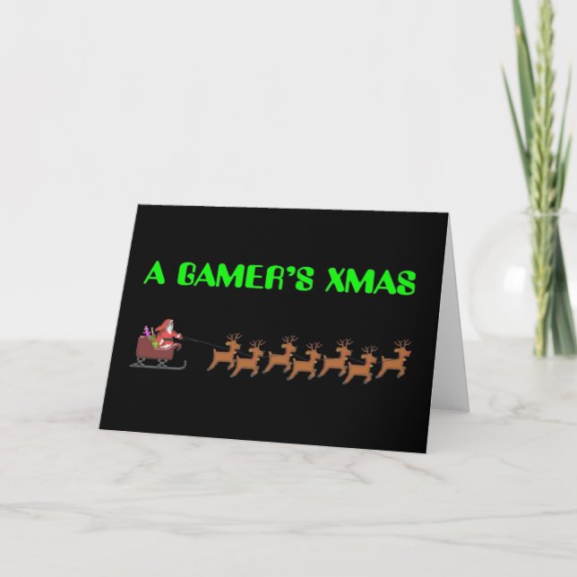Cartão De Festividades A Gamer’s Xmas (Frente)