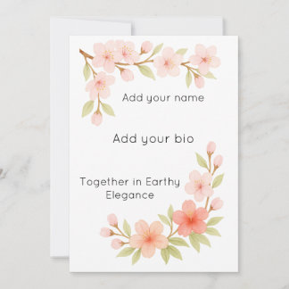 Cartão De Festividades A gentle bloom to mark new beginnings.