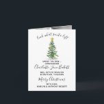 Cartão De Festividades A Gift From Santa | 6 Photo Christmas Birth<br><div class="desc">Announce your new bundle of joy in style with these trendy photo birth announcements. This design is easy to personalize with your photos and wording and your family and friends will be thrilled when they receive these fabulous cards.</div>