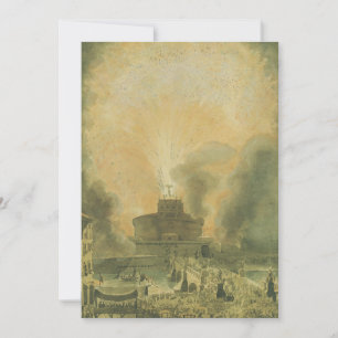 Cartão De Festividades A Girandola no Castel Sant'Angelo