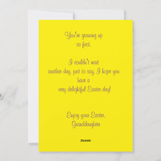 CARTÃO DE FESTIVIDADES A GRANDDAUGHTER'S PERSONALIZED EASTER CARD