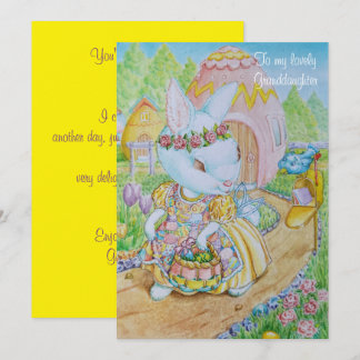 CARTÃO DE FESTIVIDADES A GRANDDAUGHTER'S PERSONALIZED EASTER CARD